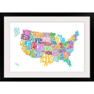 Art textuel de Francy, «Map of USA State noms» par Abarca