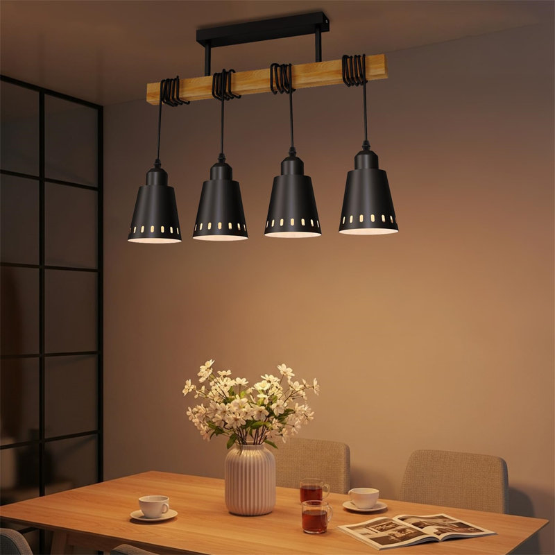 4 - Light Matte Black Cone Pendant