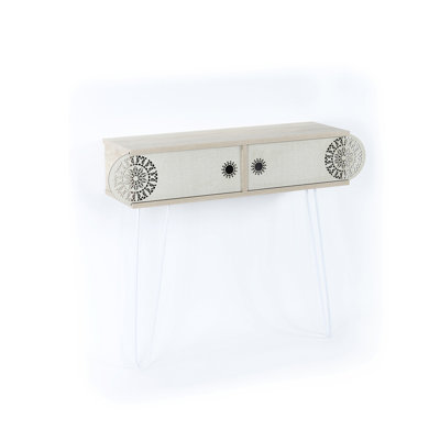 Damarquez Metal Legs 2 Tier Console Table