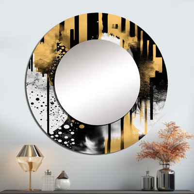 Okley Golden Fluidité de la féminité II - miroir mural rond, miroir