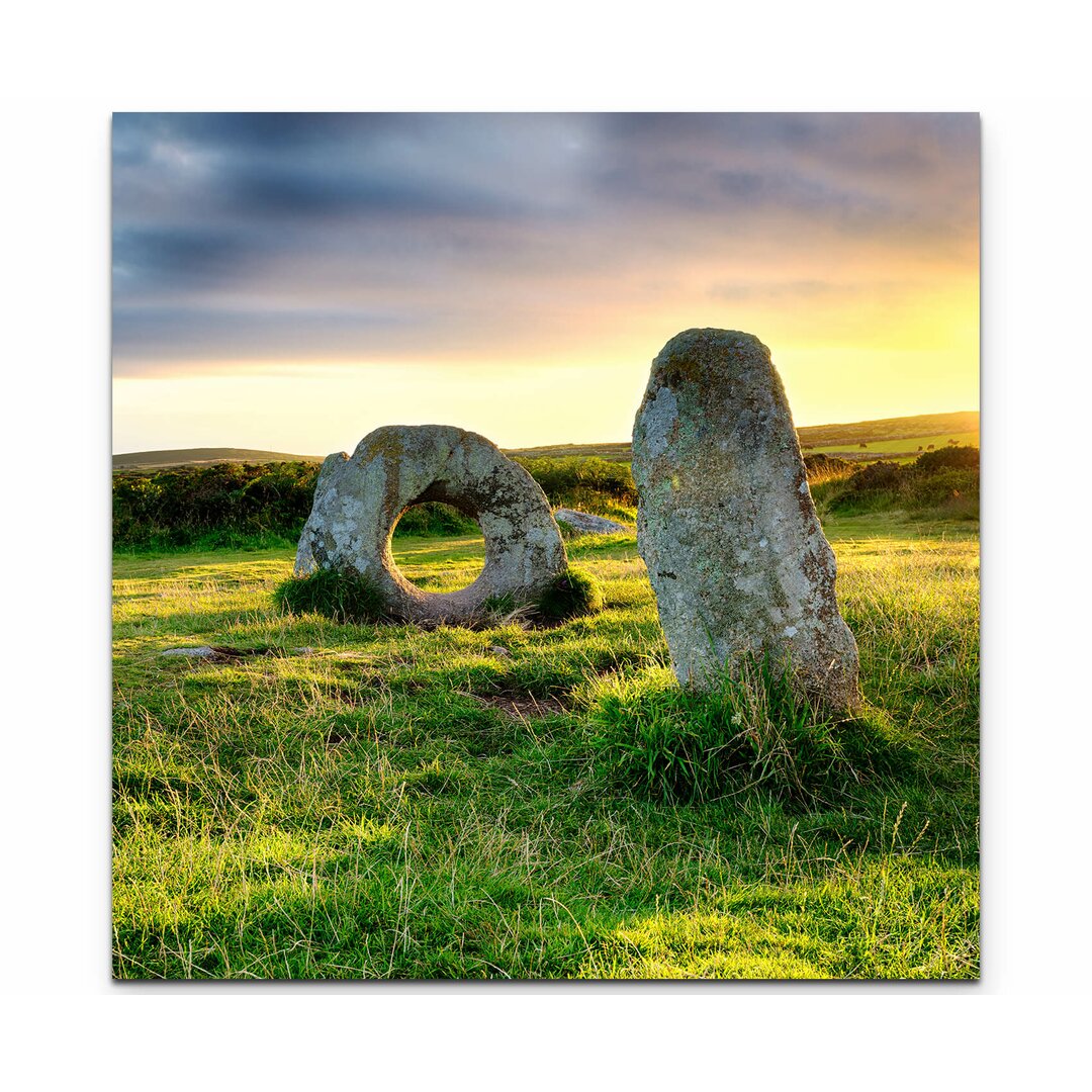 Leinwandbild Mystische Men-an-Tol Steine in Cornwall