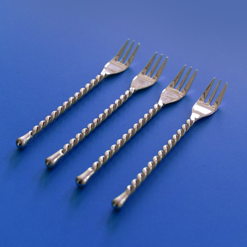 Silver Tear Cocktail Fork