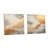Beige And Gold Minimalism Storms - Storms Acrylic Wall Art Glass Set Of 2-103922110