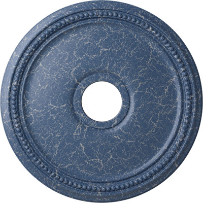 Endurathane Diane Ceiling Medallion, 18"OD x 3 5/8"ID x 1 1/8"P (Fits Canopies up to 5 3/8"), Hand-Painted Americana Crackle Finish