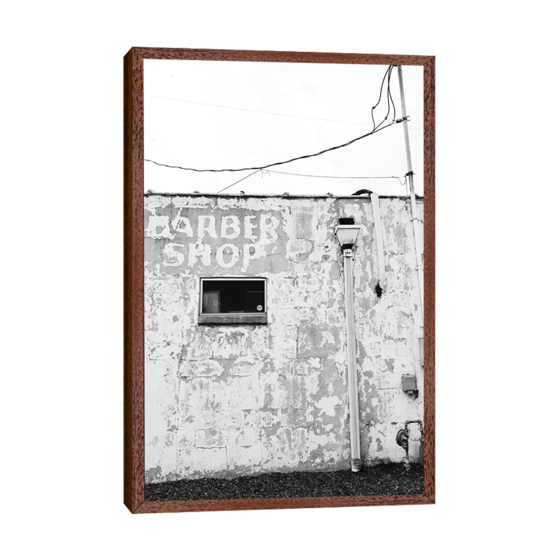 Alabama Barber Shop II by Bethany Young - Print on Canvas, 66.04cm H x 45.72cm W x 3.81cm D, Classic Brown Wood Framed