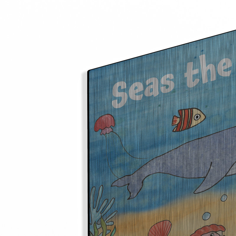  «Cute Sea Creatures 2» par Alicia Longley, art mural en métal, 16 po x 12 po, H 12 po x l 16 po