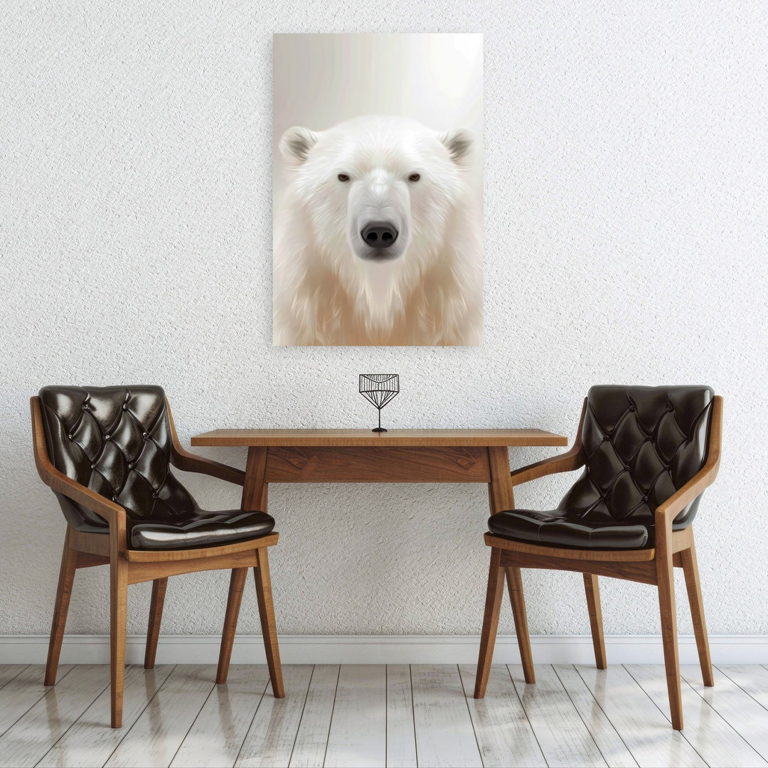 Majestic Polar Bear Serene Abstract Contemporary Bear Nature Portrait Wall Art Print