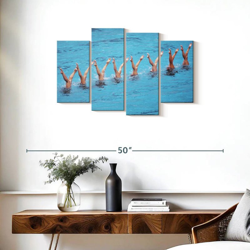 Synchronized Swimmers Routine, 22" H x 36" W