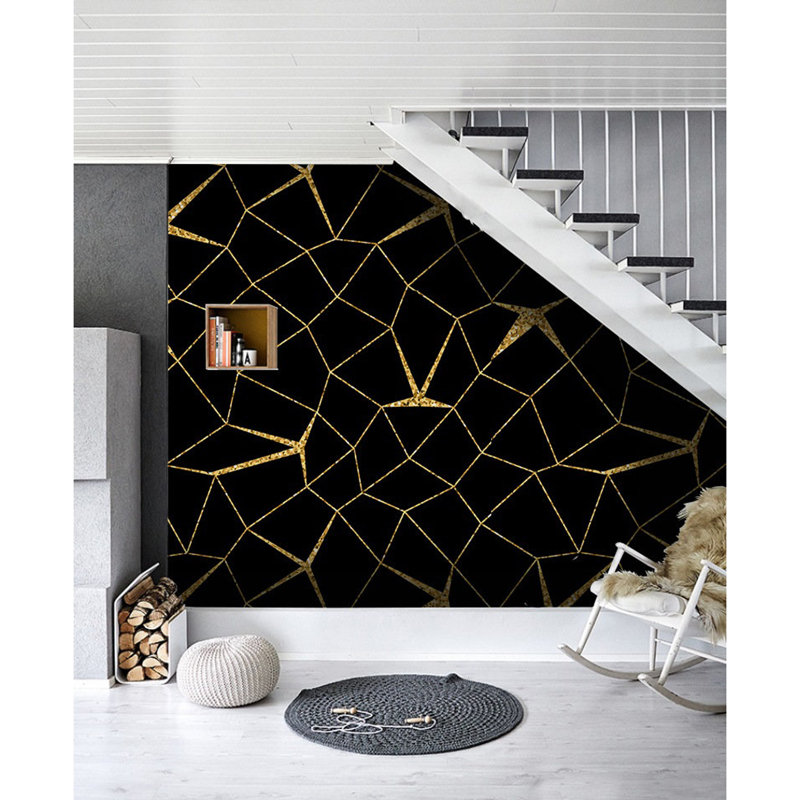 Julieth Wallpaper, 250cm L x 250cm W, Black