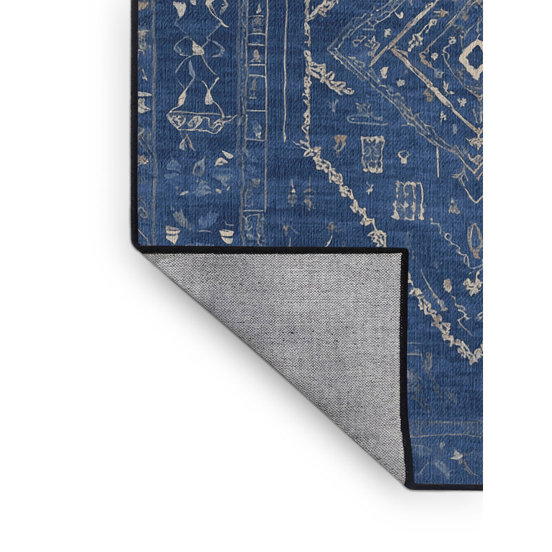 Machine Washable Gray Area Rug, Runner  2' x 4'