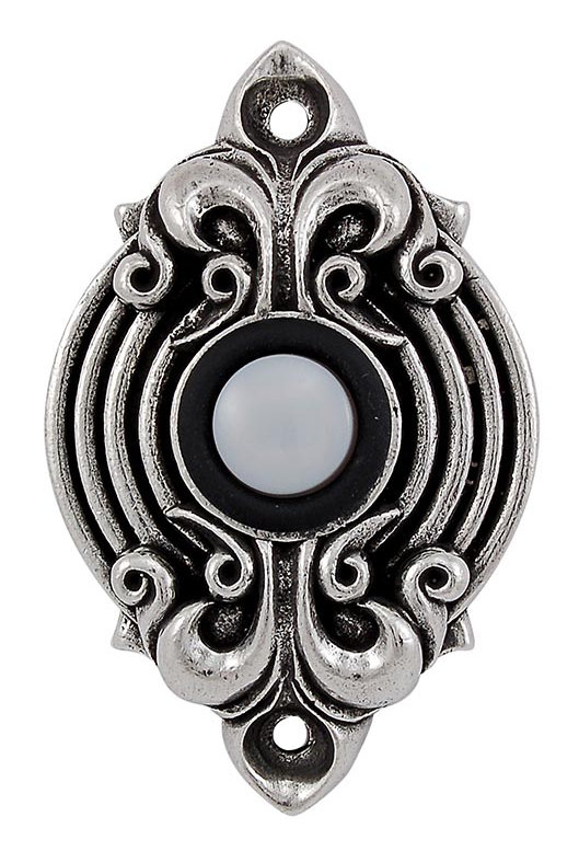 Sforza Push Button Doorbell, Vintage Pewter