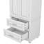 Grande armoire de rangement avec deux tiroirs, armoires de plancher autoportantes simples et pratiques, grande armoire de rangement multifonctionnelle pour la salle de bain