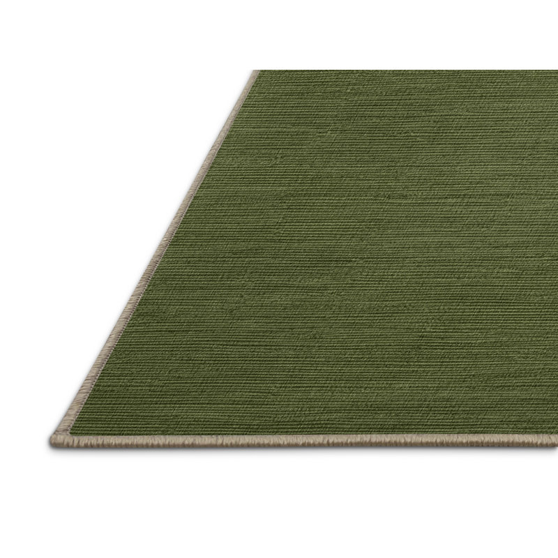 Machine Washable Solid Brown Area Rug, Rectangulaire 8 pi x 10 pi