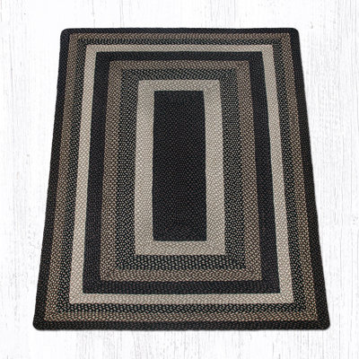 Earth Rugs Mocha/Frappuccino Oblong Braided Rug Handwoven Jute