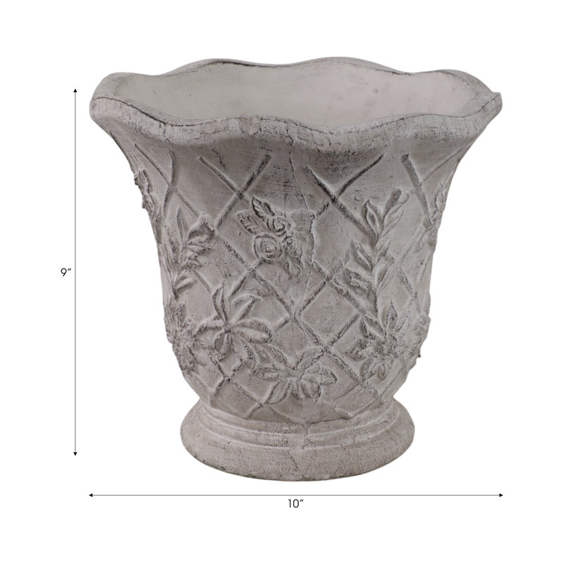 Sagebrook Home 10X9" Traditional Urn Planter, Tan
