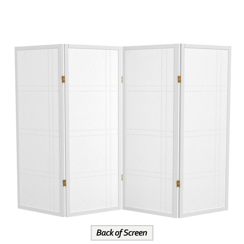 70" H Short Folding Screen, White, 4