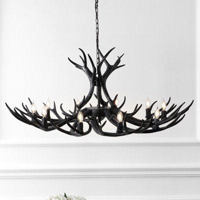 Rohrbach Candle Style Wagon Wheel Chandelier