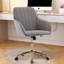Chaise de bureau ergonomique en gris - Rembourrage en velours, velours réglable améliorant le confort et la santé, efficacité au travail