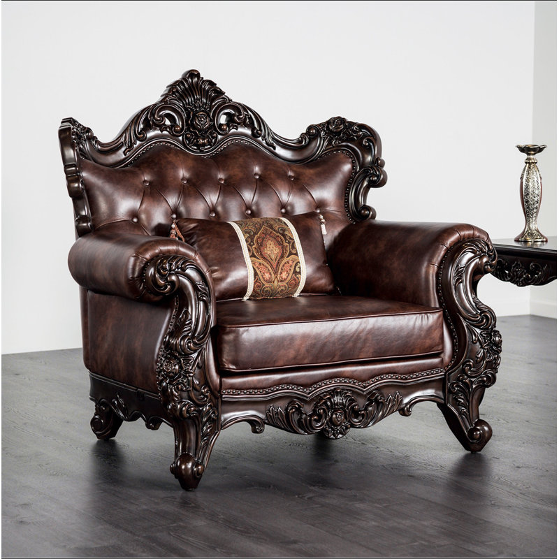 Chaise traditionnelle l 49 po, cerisier foncé / brun clair