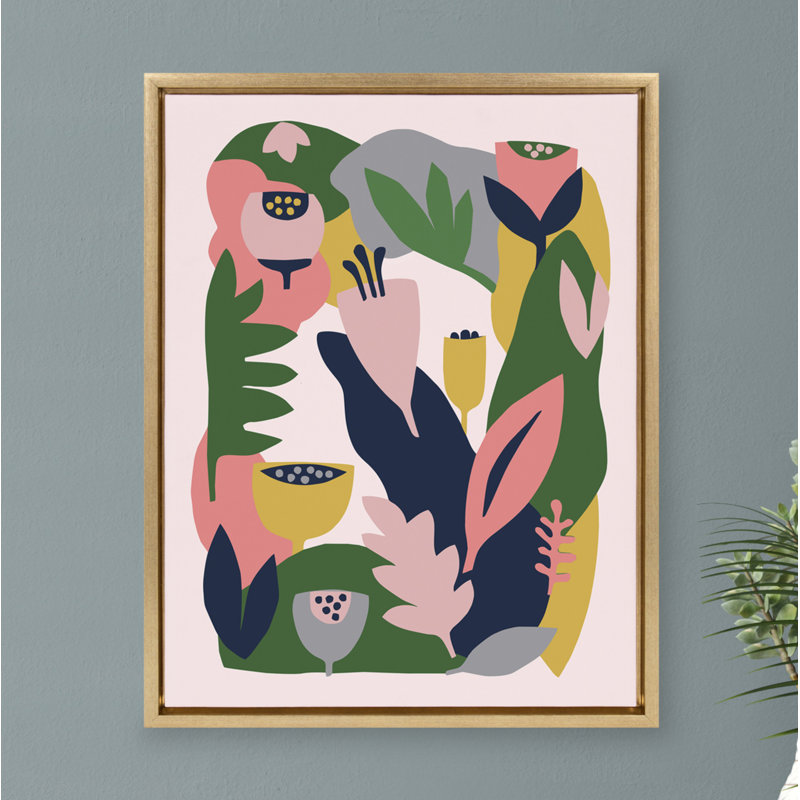 «Myriams Garden» par Myriam Van Neste, reproduction d'art sur toile encadrée, H 24 po x l 18 po x P 1,63 po, Cadre doré