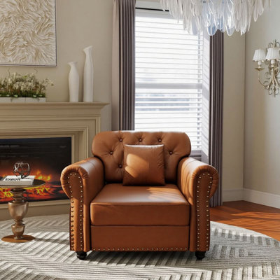 Canapé Chesterfield 41,3 po Mid-Century