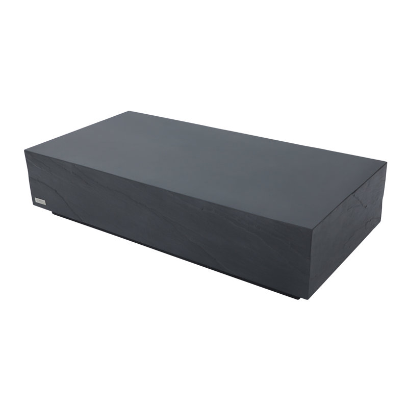 COLORADO Rectangular Concrete Coffee Table 152.4 x 76.2 x 35.6 cm, Black