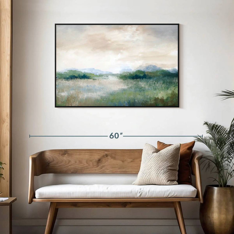 Calmer Vista, Cadre flottant noir, 43 po x 29 po