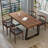 Brown Rectangular Solid Wood Dining Table-522666659