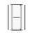 36"D X 36"W X 72"H Neo-Angle Shower Door, Corner Shower Door, 1/4" Tempered Glass With Explosion-Proof Film, Black Stainless Steel Frame