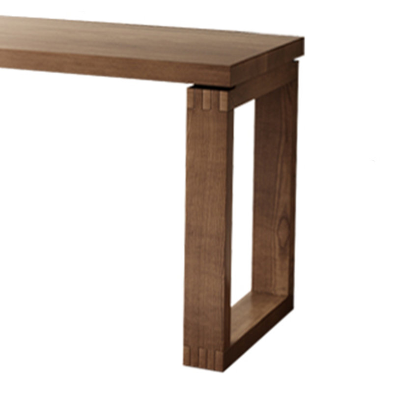 Bureau en bois massif massif avec pieds en bois massif, 29.53" H x 62.99" W x 23.62" D