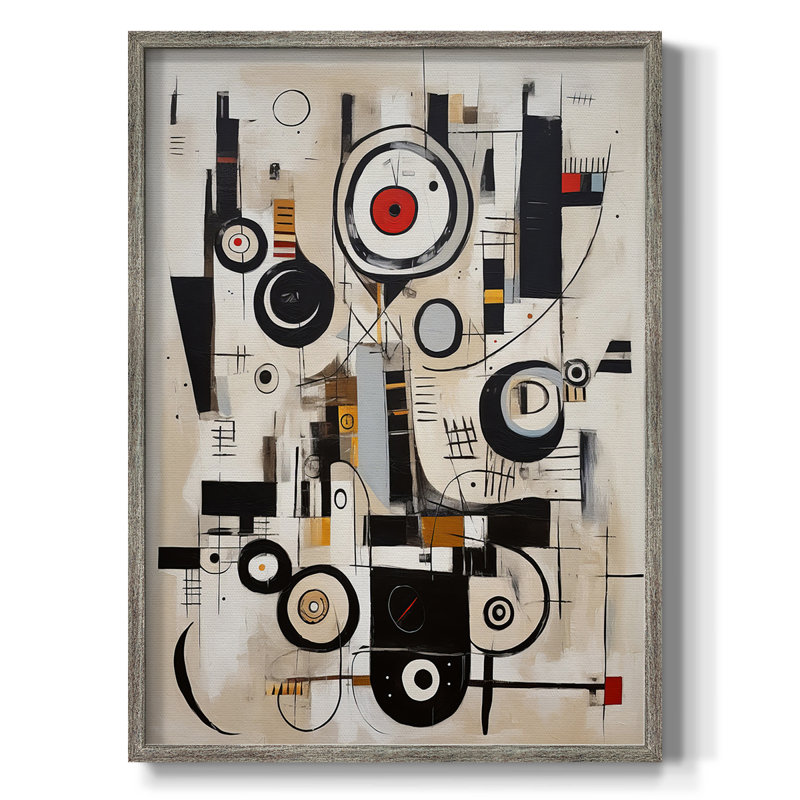 ABSTRACT Series D III, reproduction encadrée - bois massif, H 11 po x l 9 po