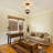 3-Light Rope-wrapped Flush Mount Light