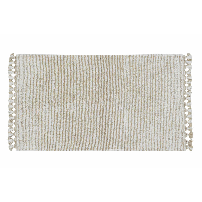 Tapis rose en laine mouton Koa, Rectangle 2 pi 7 po x 4 pi 7 po