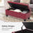 Rectangle Upholstered Storage Bench Ottoman&Stool-1894803978