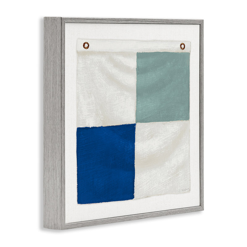 Drapeau à damier encadré, estampe numérique par James Wiens, H 24 po x l 24 po, Estampe numérique Farmhouse