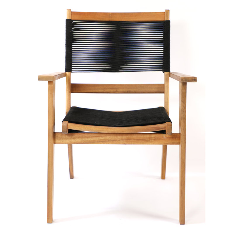 Neil Stacking Patio Dining Armchair with Cushion