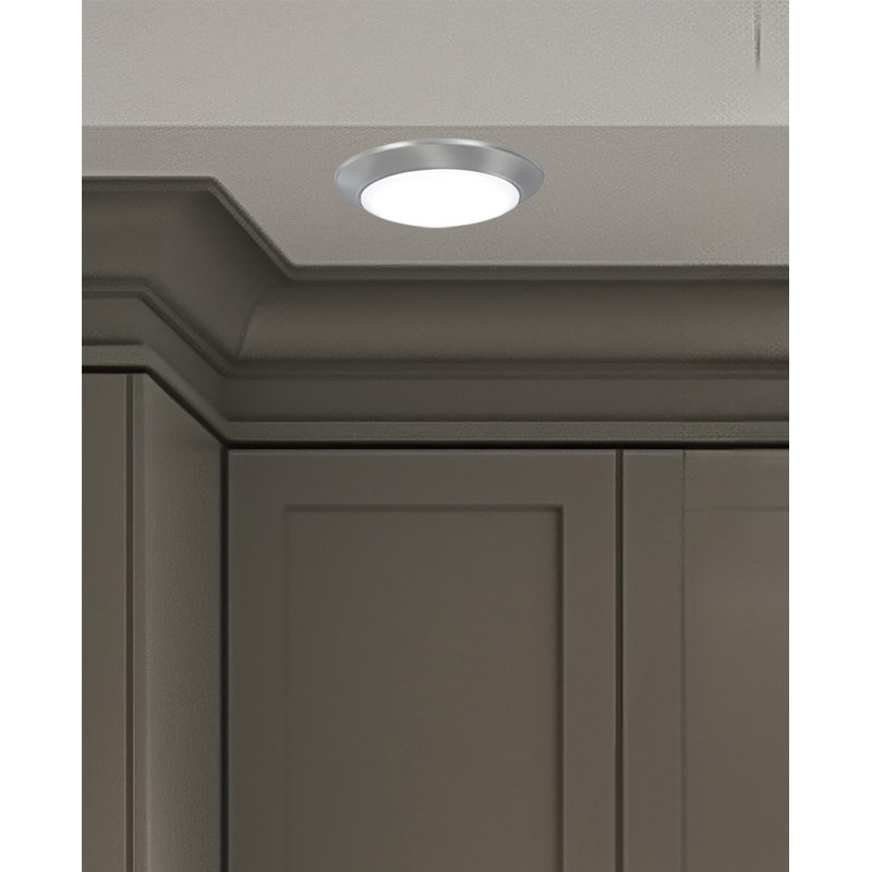 Plafonnier encastré 1 lumière 7,5 po Zelman, gris