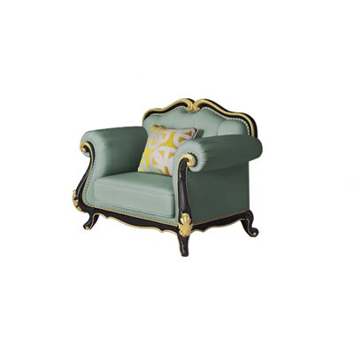Fauteuil en cuir fleur 49,2 po