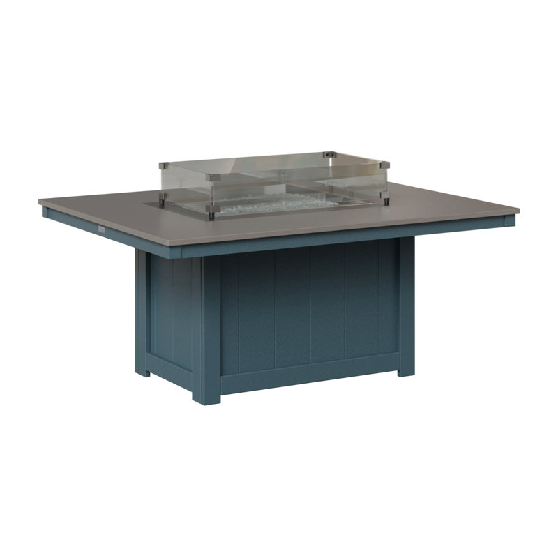 Foyer de table rectangulaire Berlin Gardens Donoma, Acier inoxydable martelé avec base en ardoise