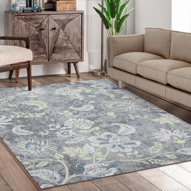 Sollender Washable Floral Indoor Rug