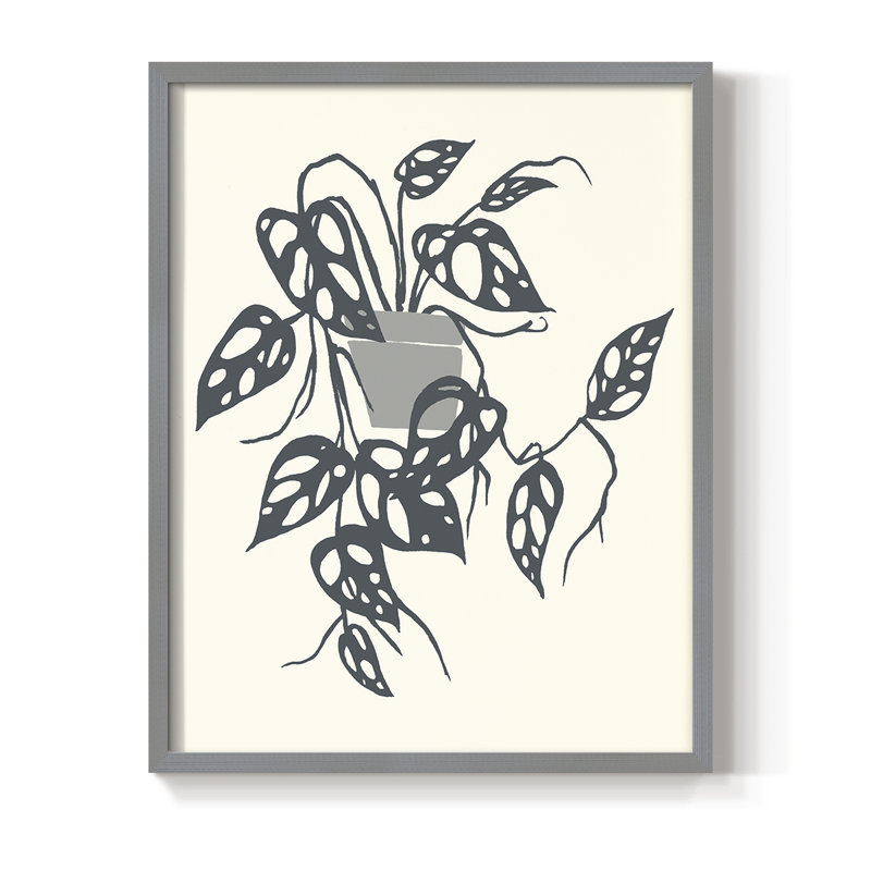 «Growing Leaves VI», H 30 po x l 24 po, Gris
