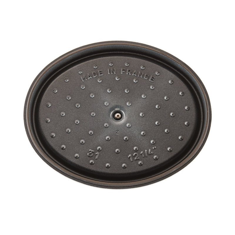 5.75 qt. Non-Stick Cast Iron Oval Dutch Oven, Black Matte, 5. 75 quarts