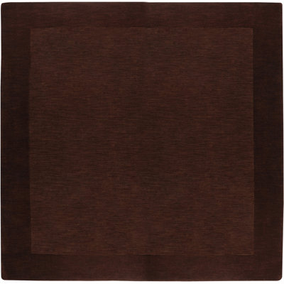 Tapis chocolat en laine fait à la main Dolma