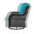 Bonia Outdoor Wicker Rattan Swivel Rocking Patio Club Accent Chairs with Cushions-2076145481-2076145478