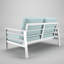 Causeuse d'extérieur en métal avec coussin Sunbrella Townsend-114247122