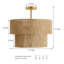17.7" Natural Jute 2-Tier Semi-Flush Mount Light