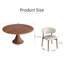 5 pi / 7 piédestal rond en bois massif Alpharetta Farmhouse-825886548-826188907
