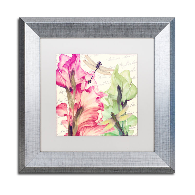 Jadaya «Dragonfly Morning II», impression encadrée, H 11 po x l 14 po x P 0,5 po, Blanc