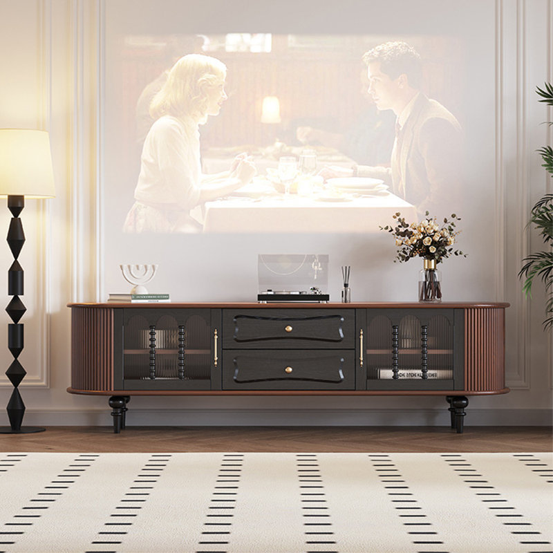 Meuble télé de luxe rétro français, 70.87"