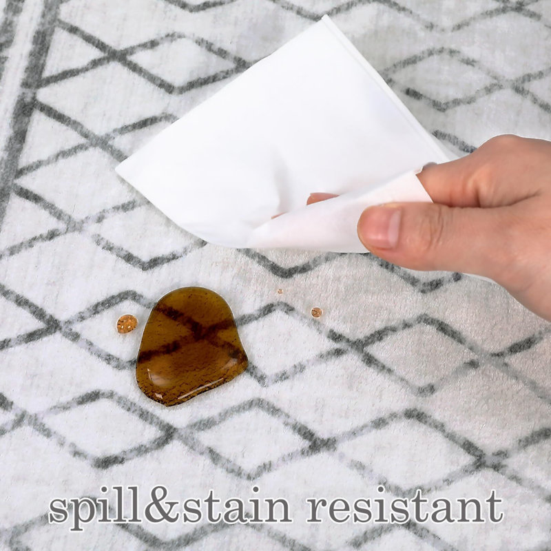 Tapis décoratif antidérapant lavable 9 x 12 po Boho